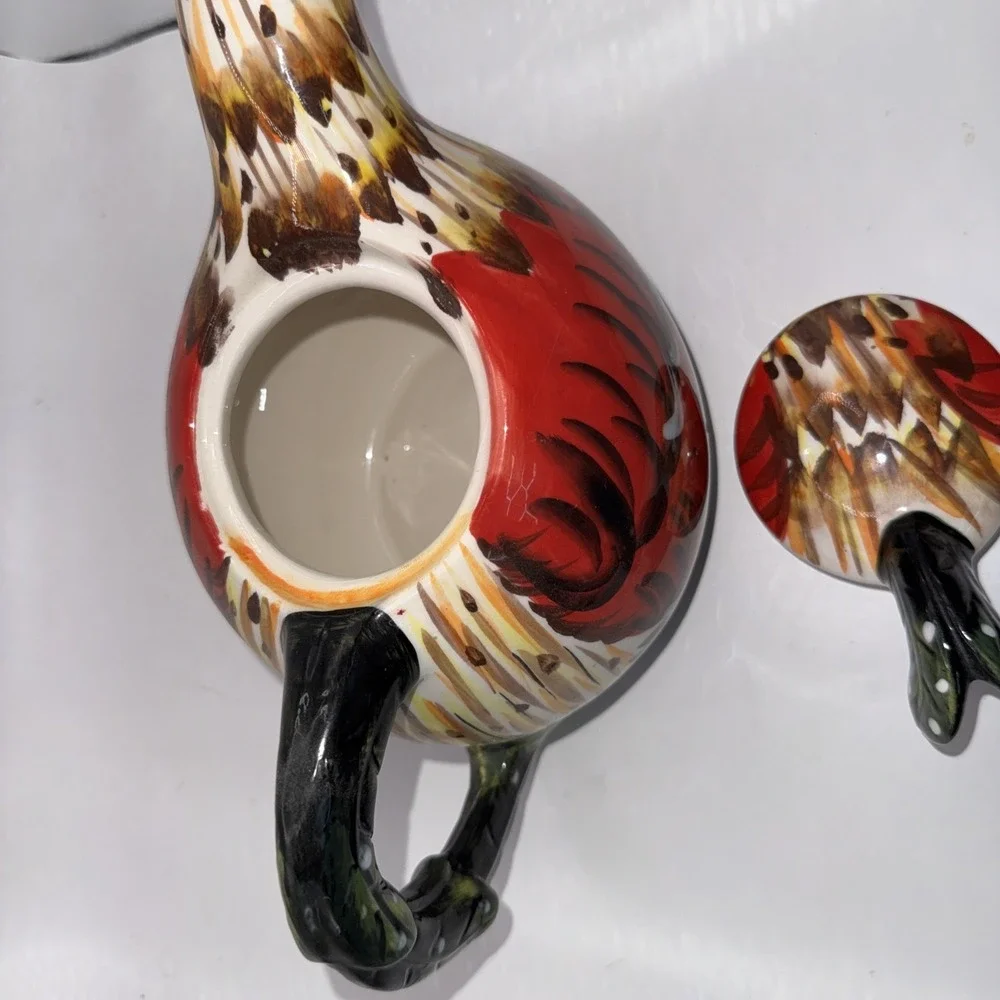 RARE & UNIQUE‎ Ceramic Rooster Teapot Excellent Condition Used As Display Ranger